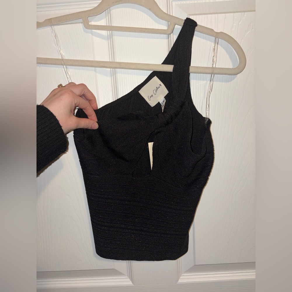 Elegant Black One-Shoulder Top